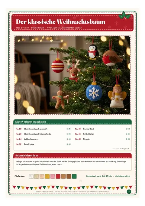 Idee Weihnachtsbaum mit Vorlagenliste